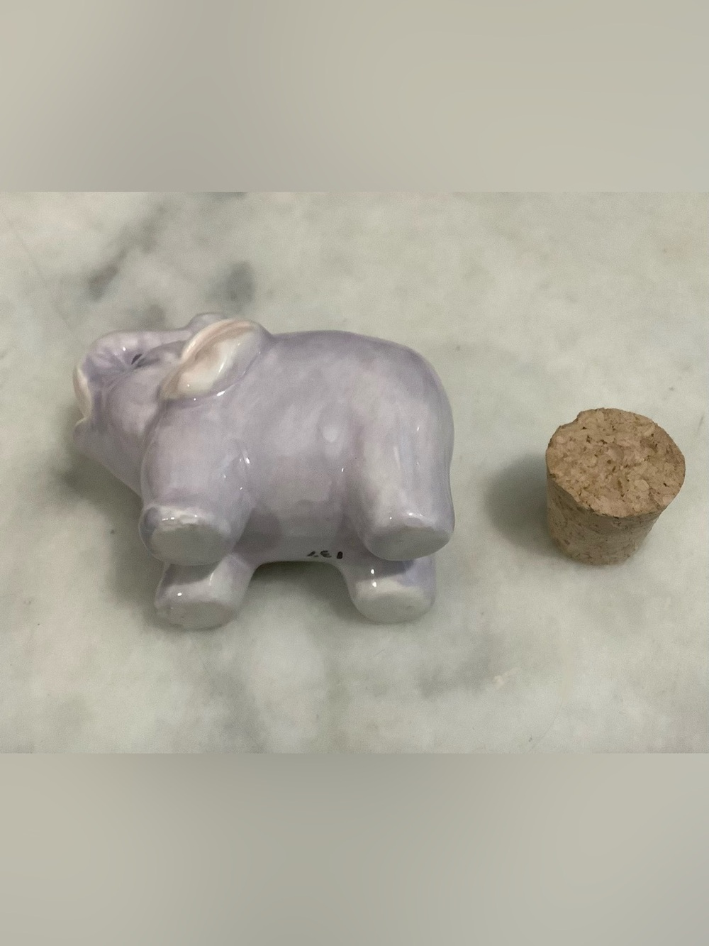 Adorable Ceramic Elephant Airplant trinket container handmade - Picture 5 of 7